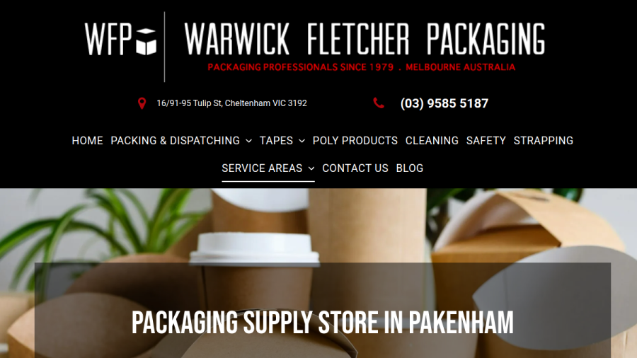 Warwick Fletcher Packaging website screenshot
