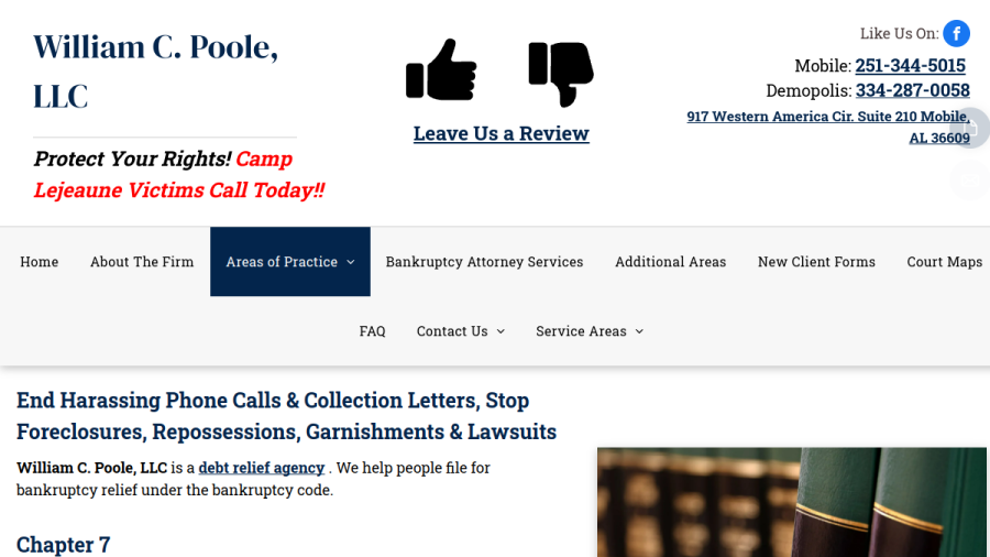 Screenshot of the William C. Poole LLC website