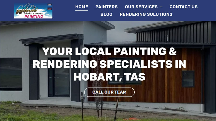 Screenshot of Willis Painting and Rendering website