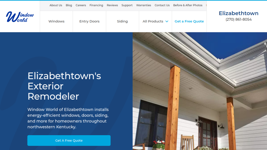 Window World of Elizabethtown website