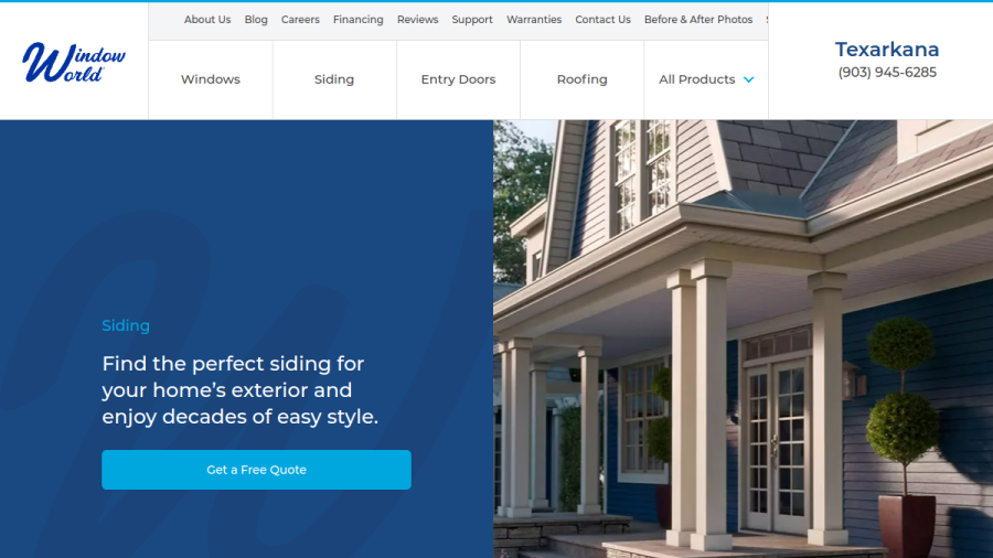Window World of Texarkana website