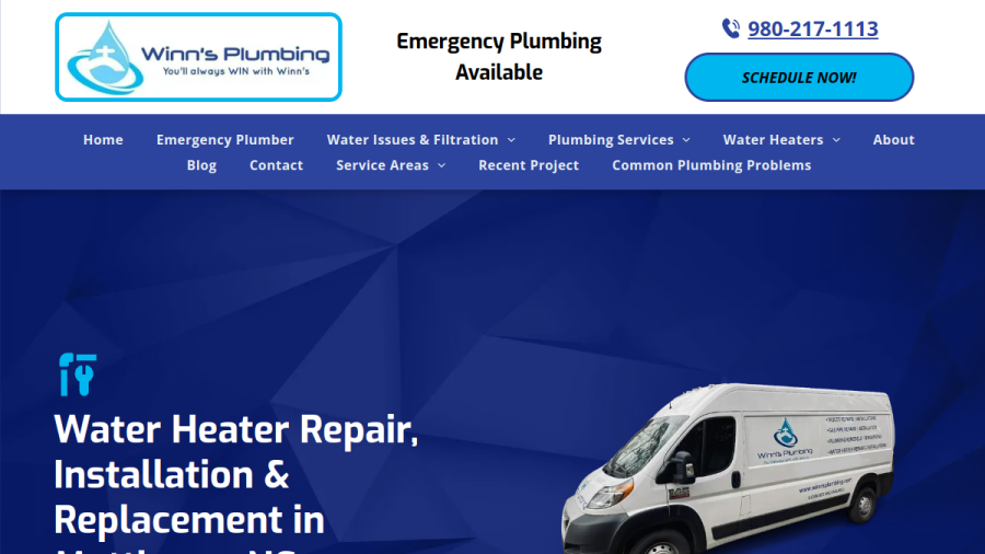 Winn's Plumbing website