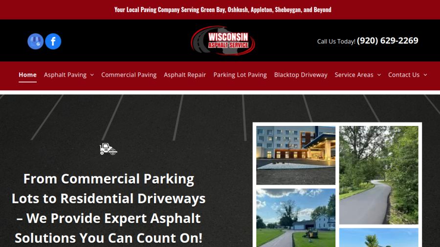Wisconsin Asphalt Service website