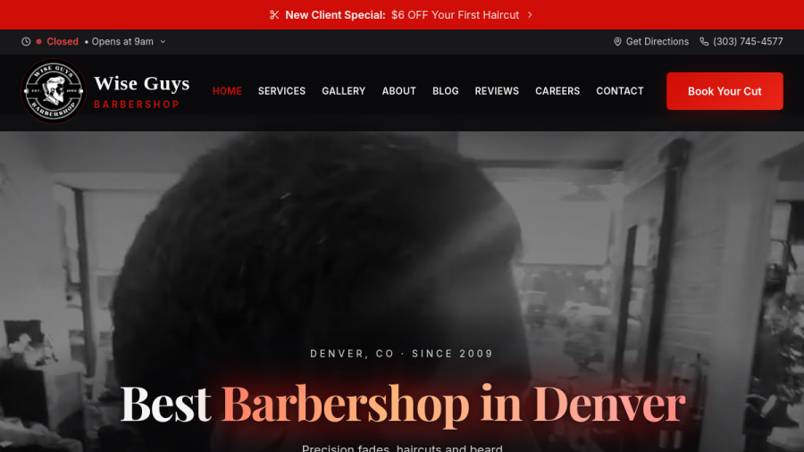 Wise Guys Barbershop Walk ins welcome! website