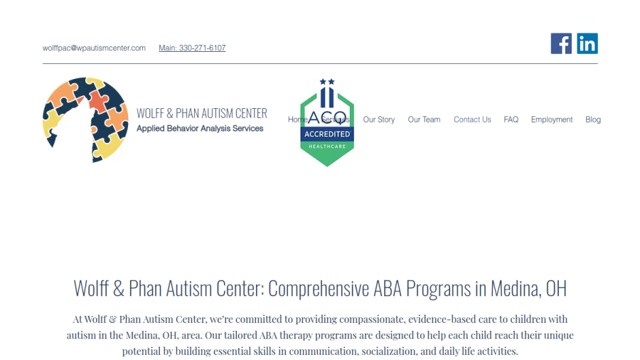 Wolff & Phan Autism Center, LLC website