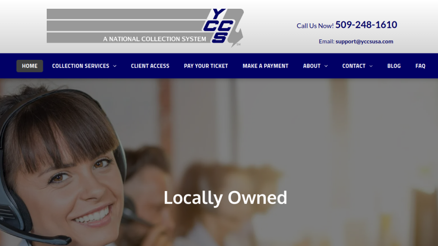 Screenshot of YCCS - A National Collection System website