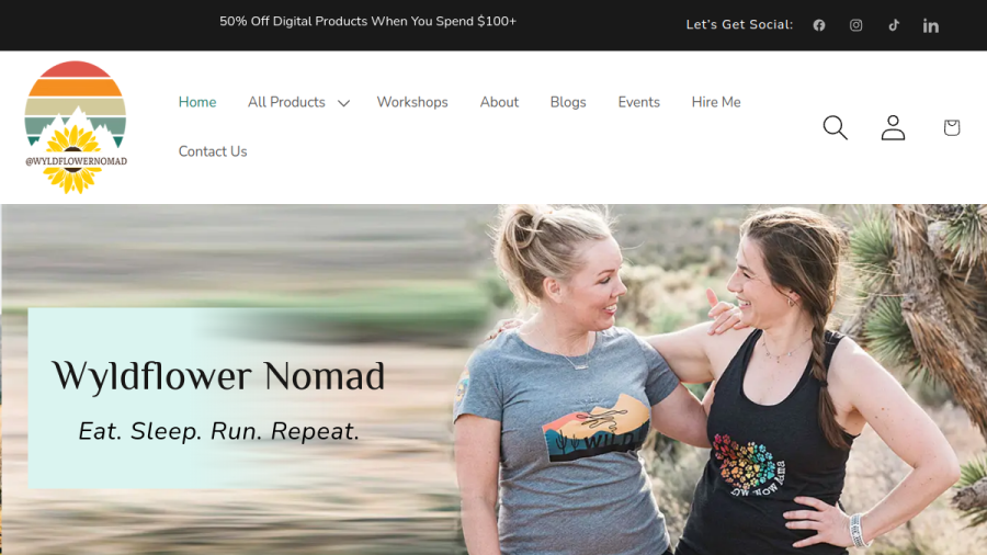 Wildflower Nomad website