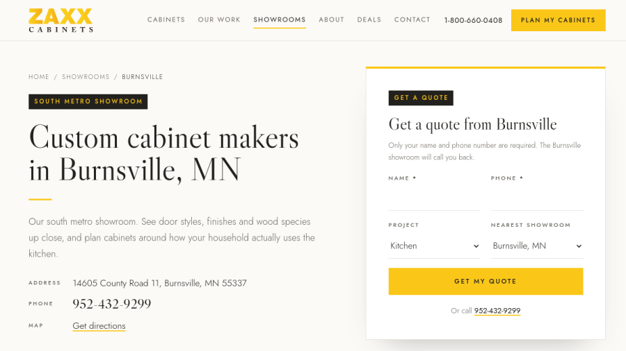 ZAXX Cabinet website