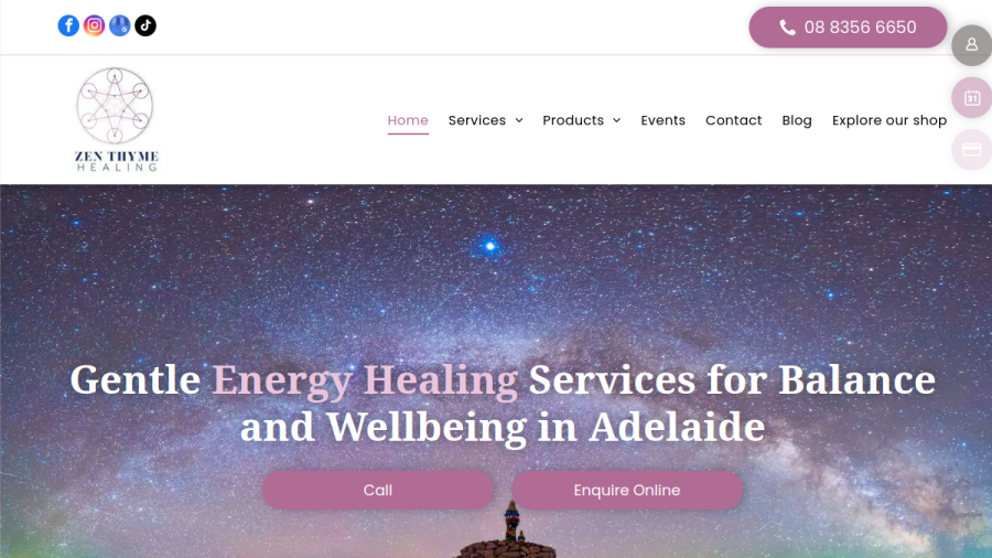 Zen Thyme Healing website