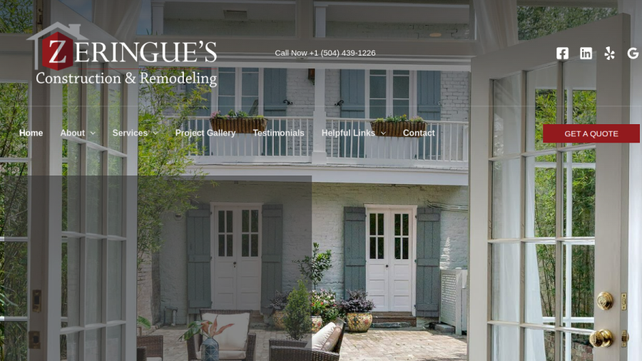 Zeringue's Construction and Remodeling website