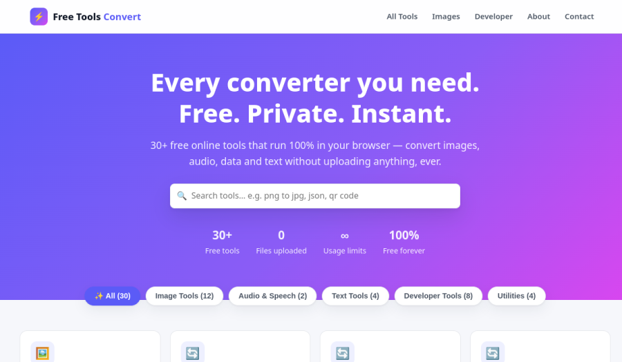 Screenshot of Free Tools Convert
