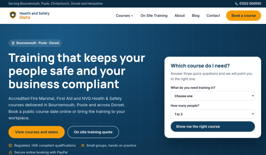 Health and Safety Guru website