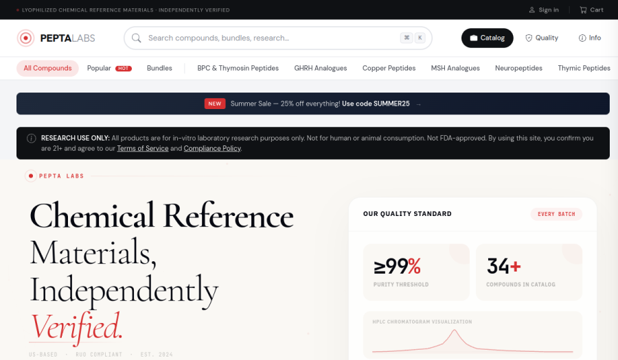 Pepta Labs website preview