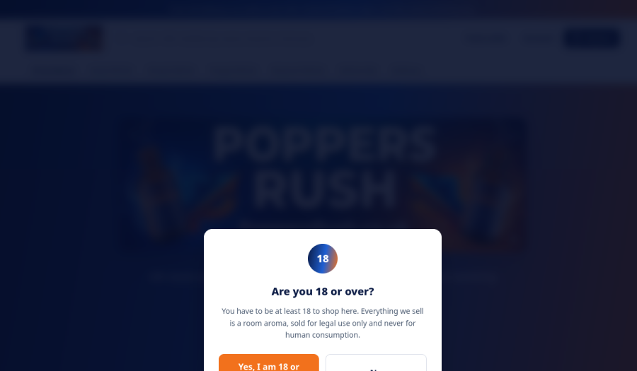 PoppersRush website