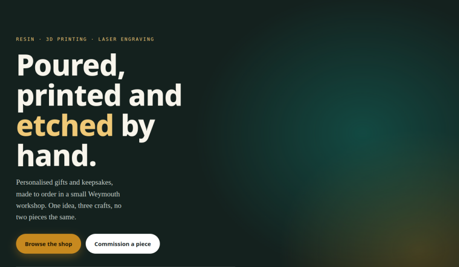 Prints and Pours website