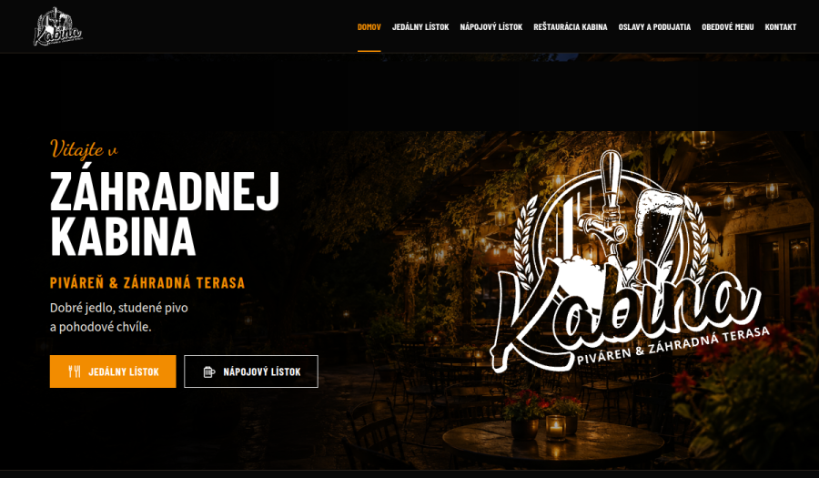 Reálny náhľad webu Záhradná Kabina