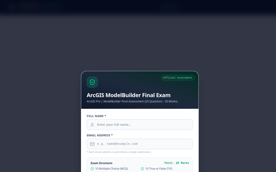 اختبار ArcGIS ModelBuilder النهائي 3