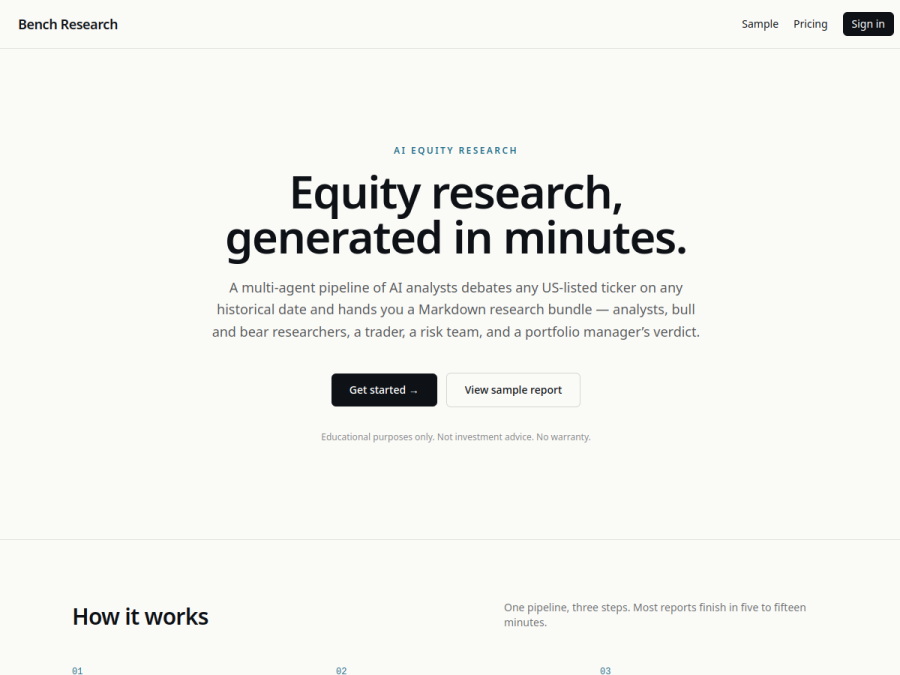 Preview of Bench Research
