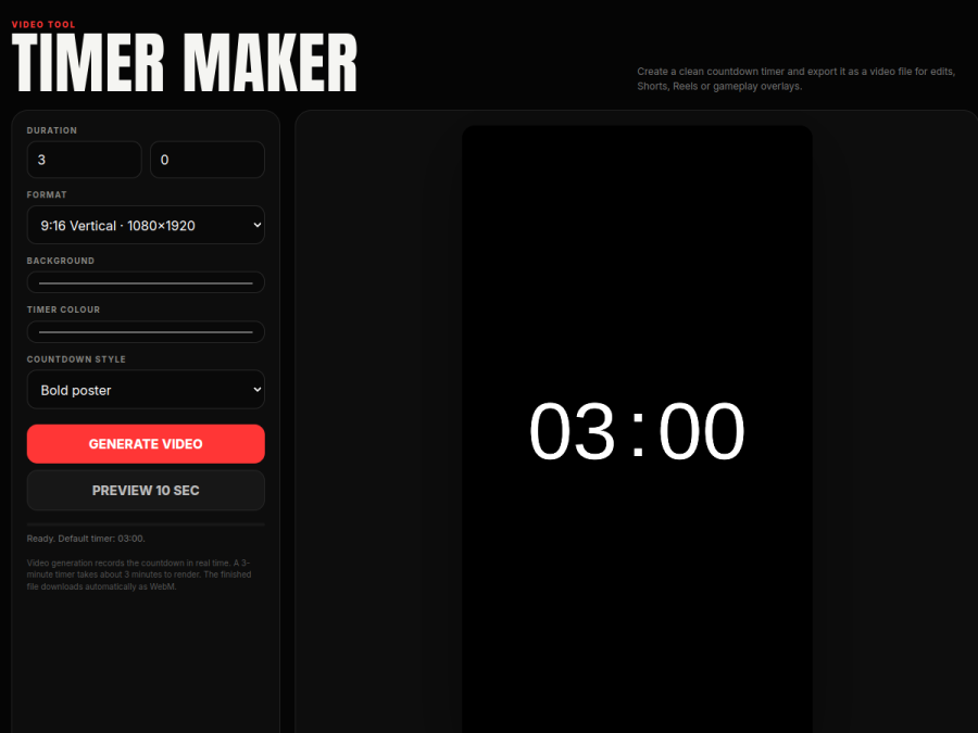 Preview of Timer Creator