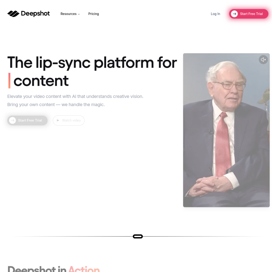 Deepshot官网 网站预览