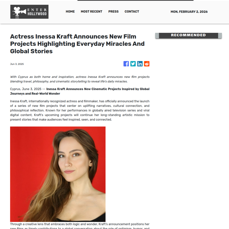 Preview: Announces New Film Projects (Enter Hollywood)