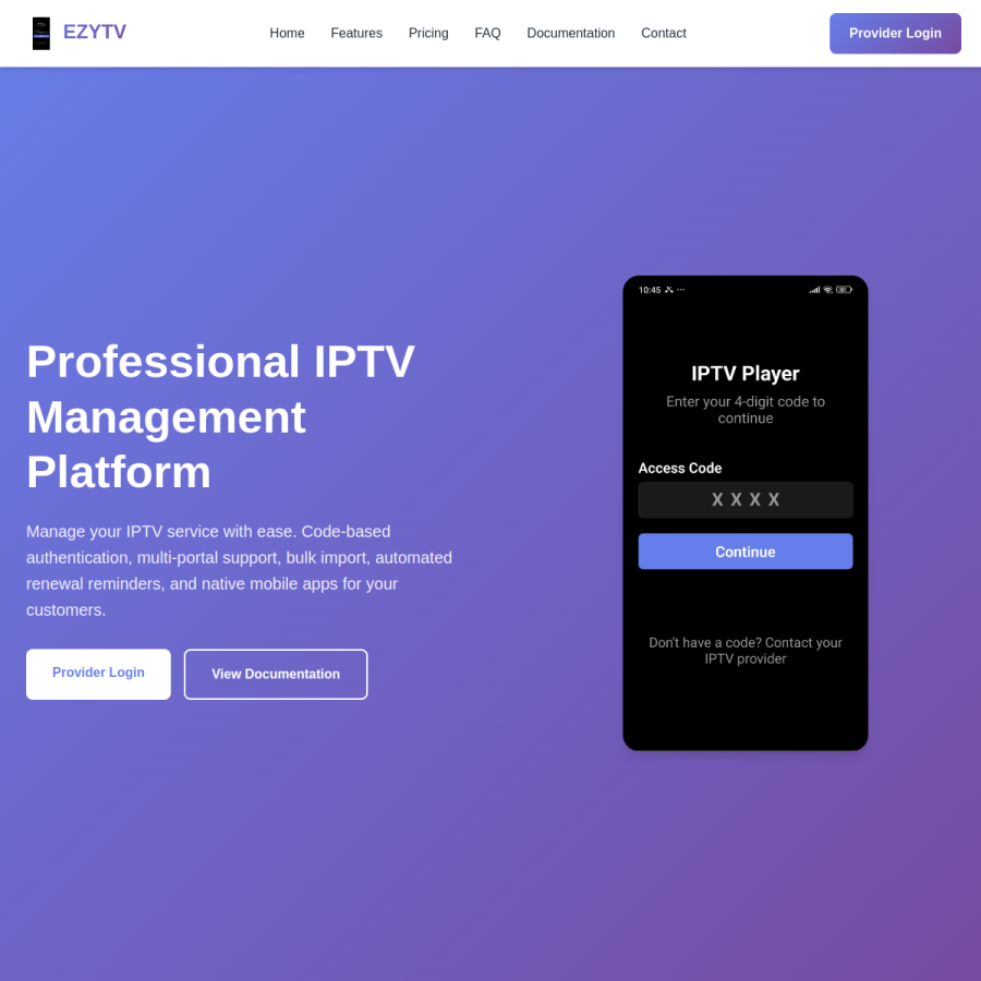 EZYTV – IPTV Management Platform