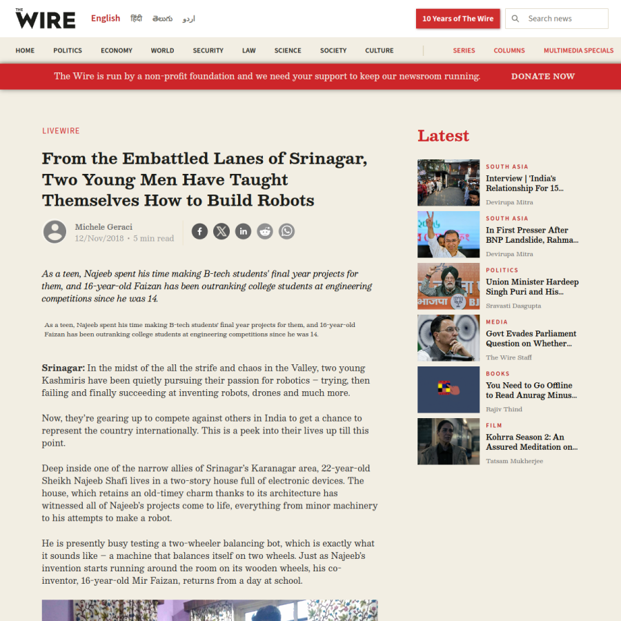 Preview image for Embattled Lanes of Kashmir: Self-Taught Inventors article