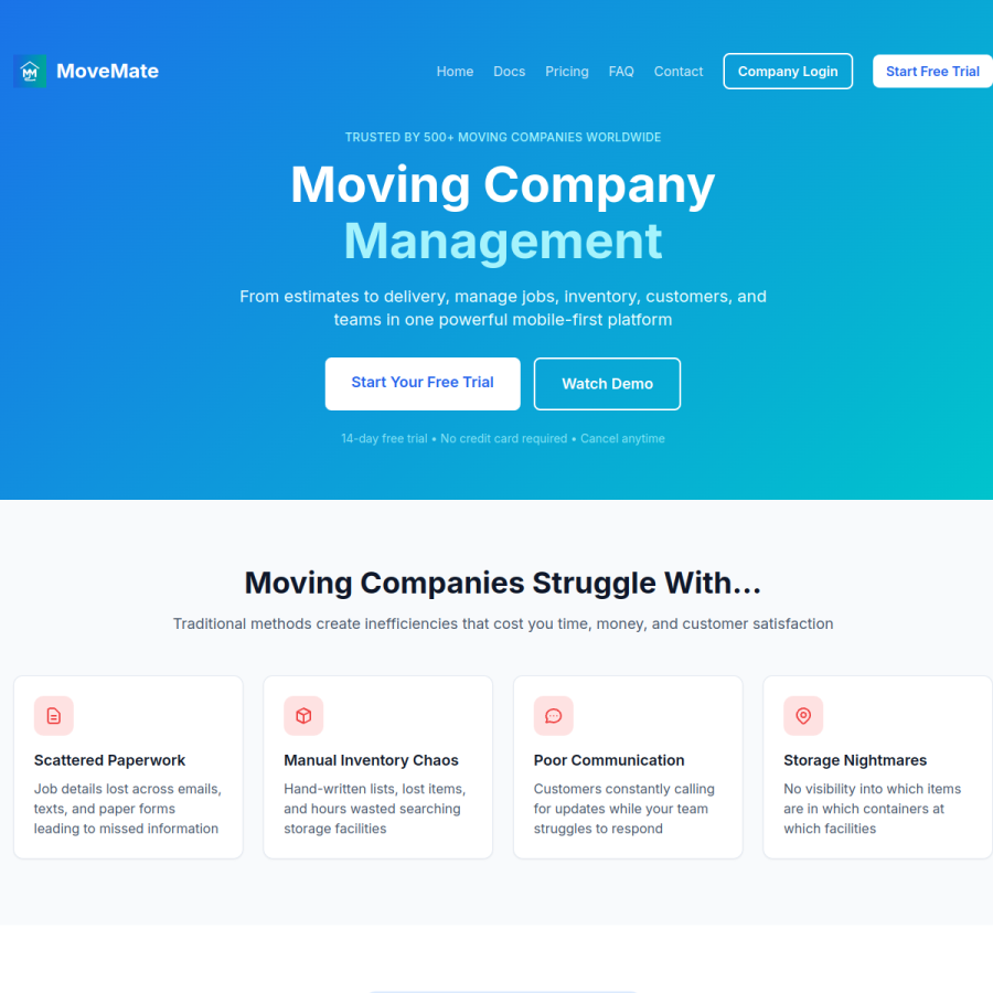 MoveMate – Moving Company Management