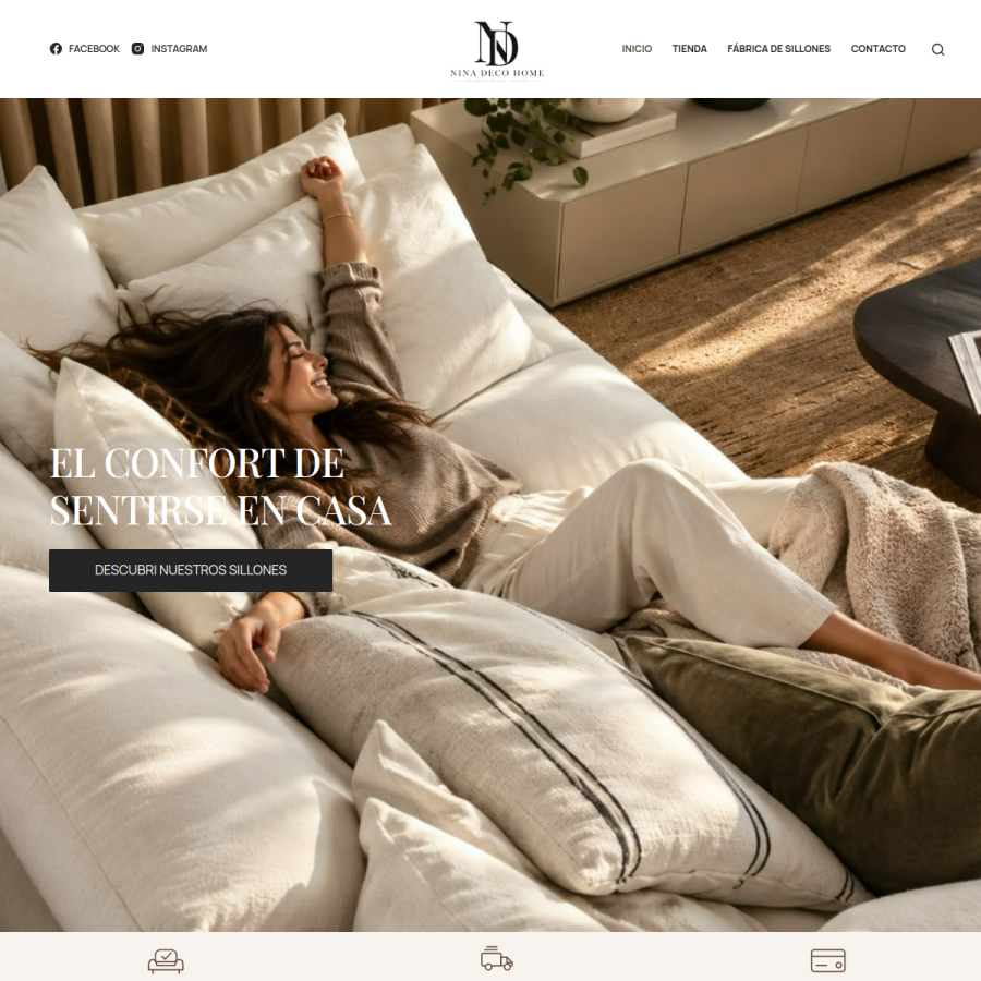 Diseño de tienda online NINA DECO HOME
