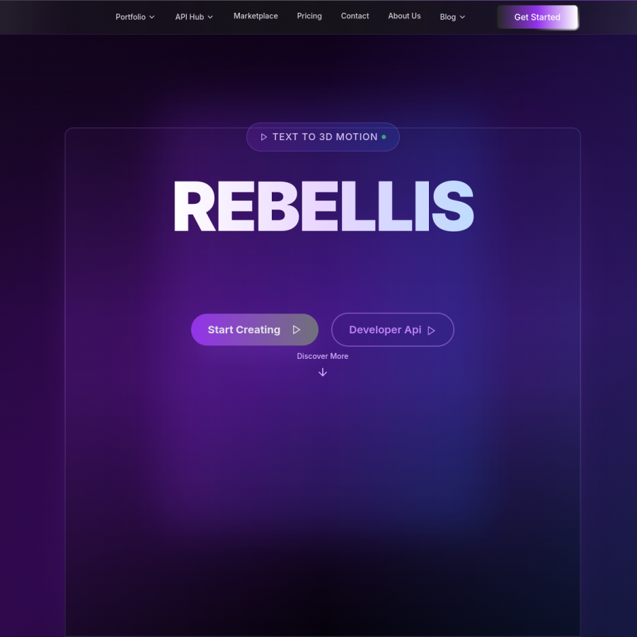 Rebellis AI官网 网站预览