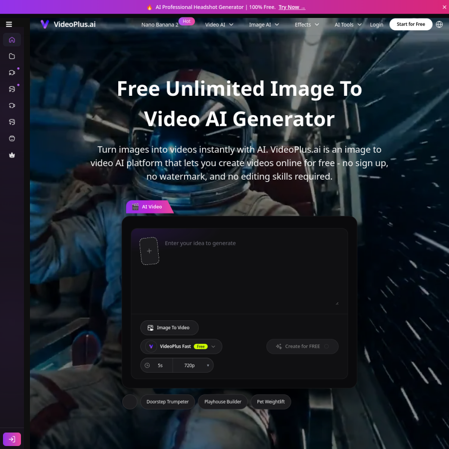 VideoPlus.ai官网 网站预览