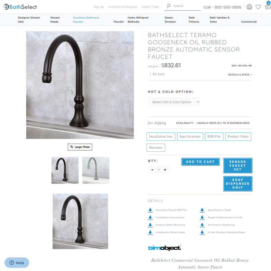 BathSelect Teramo ORB� (mapped to BS1094-RB)
