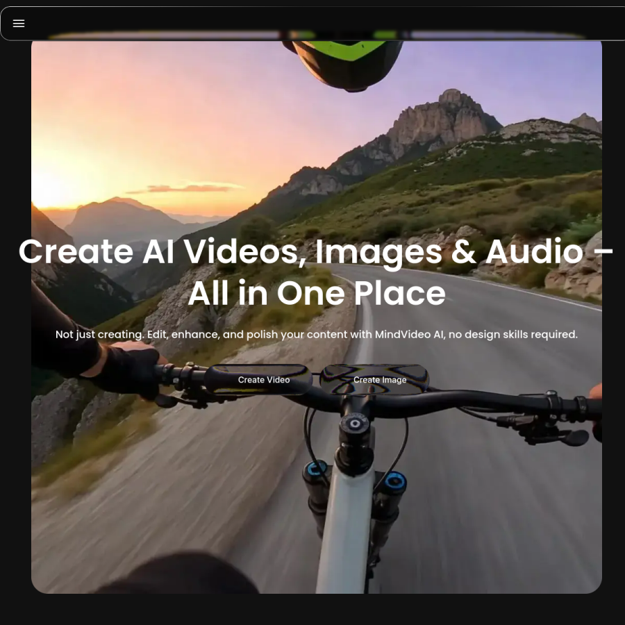 MindVideo AI官网 网站预览