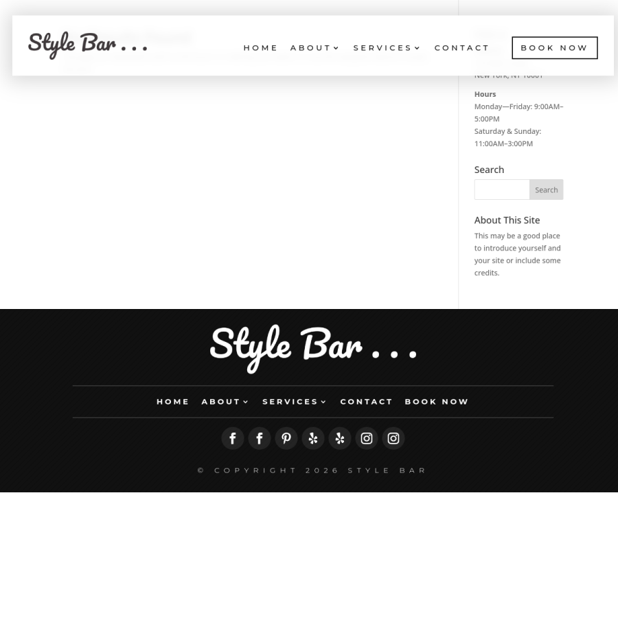 Screenshot of the The Style Bar - Petaluma website