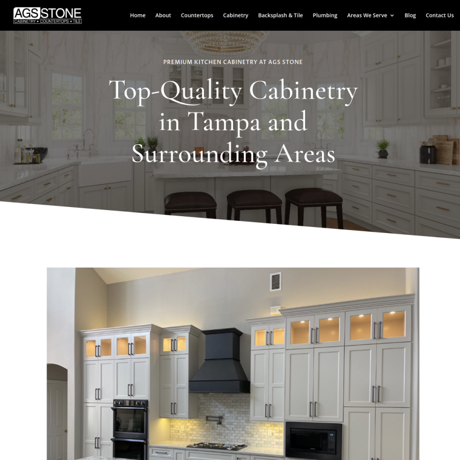 Screenshot of the AGS Stone website