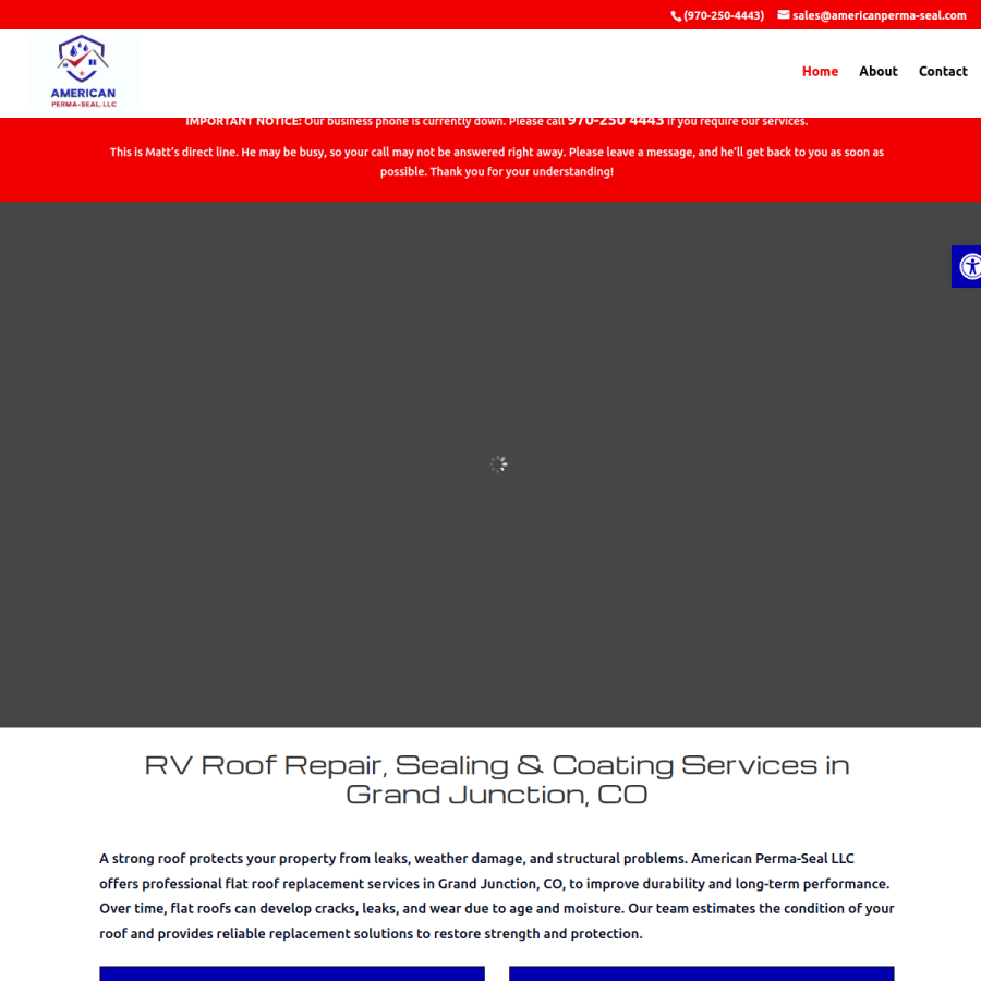 Screenshot of the American Perma-Seal LLC website