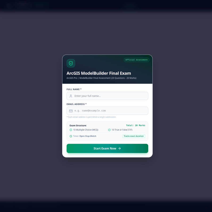 الاختبار النهائي لـ ArcGIS ModelBuilder preview 2