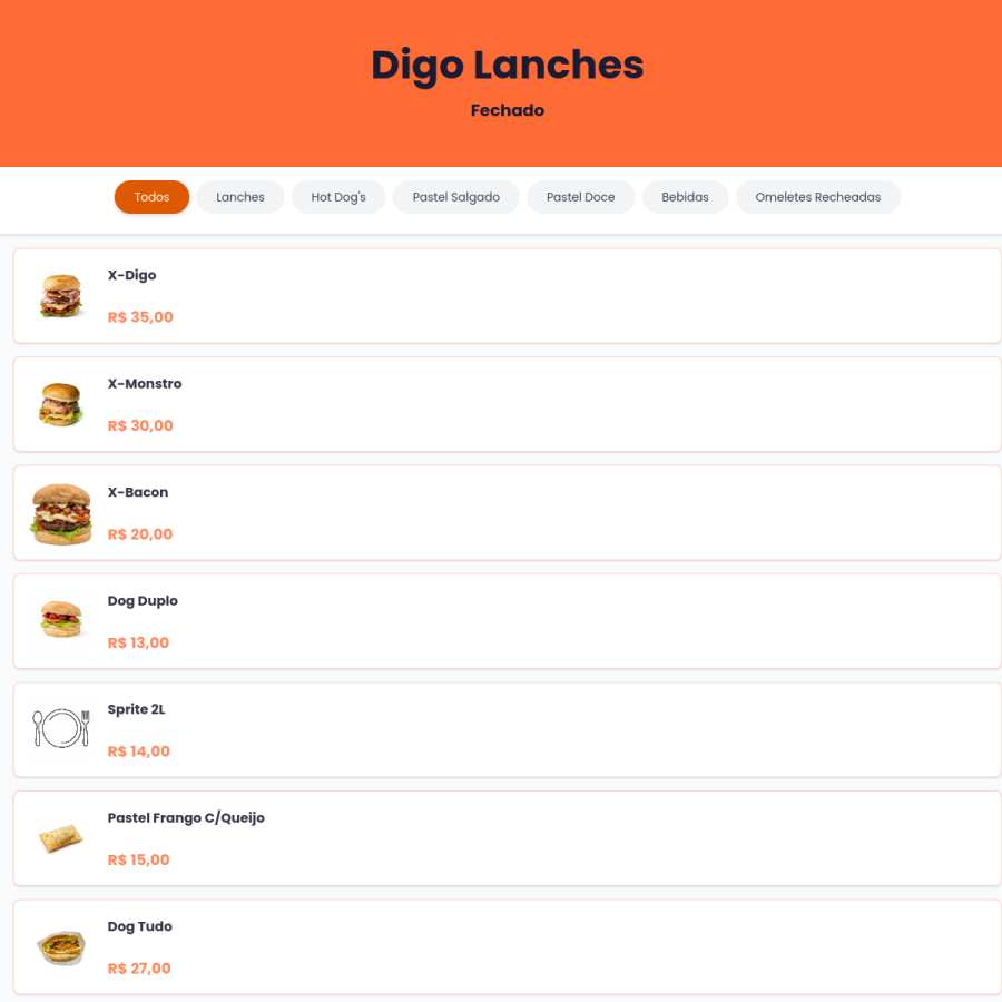 Preview do projeto Digo Lanches