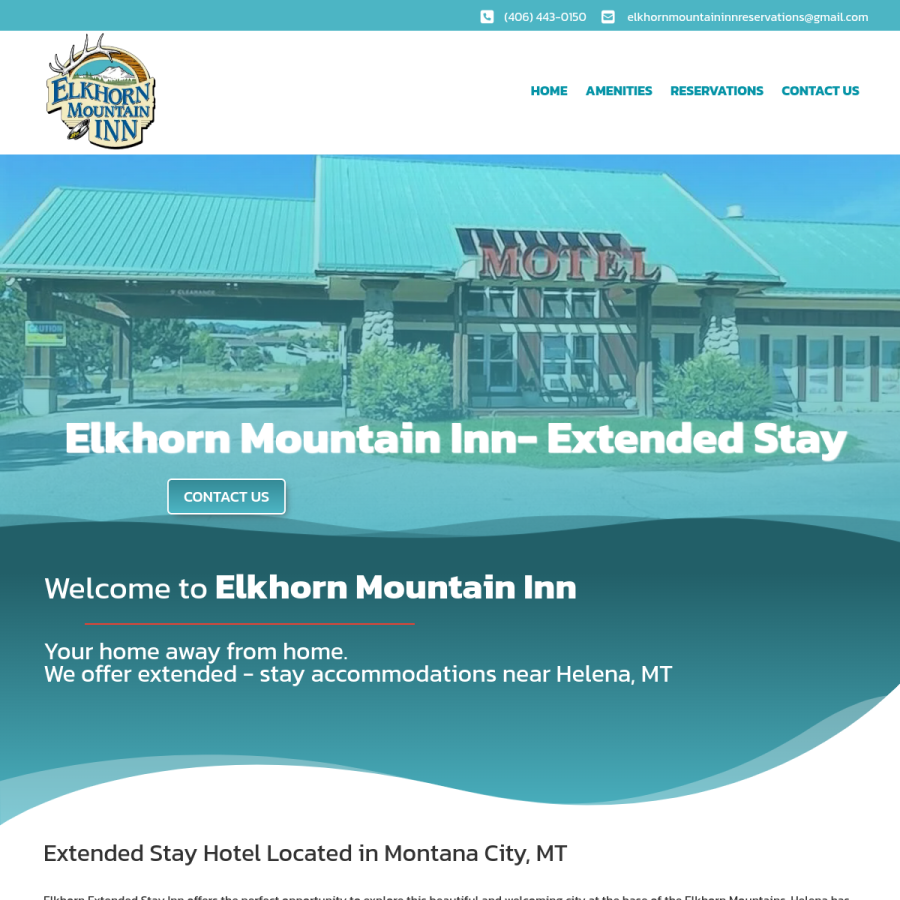 Screenshot of the Elkhorn Mountain Inn website