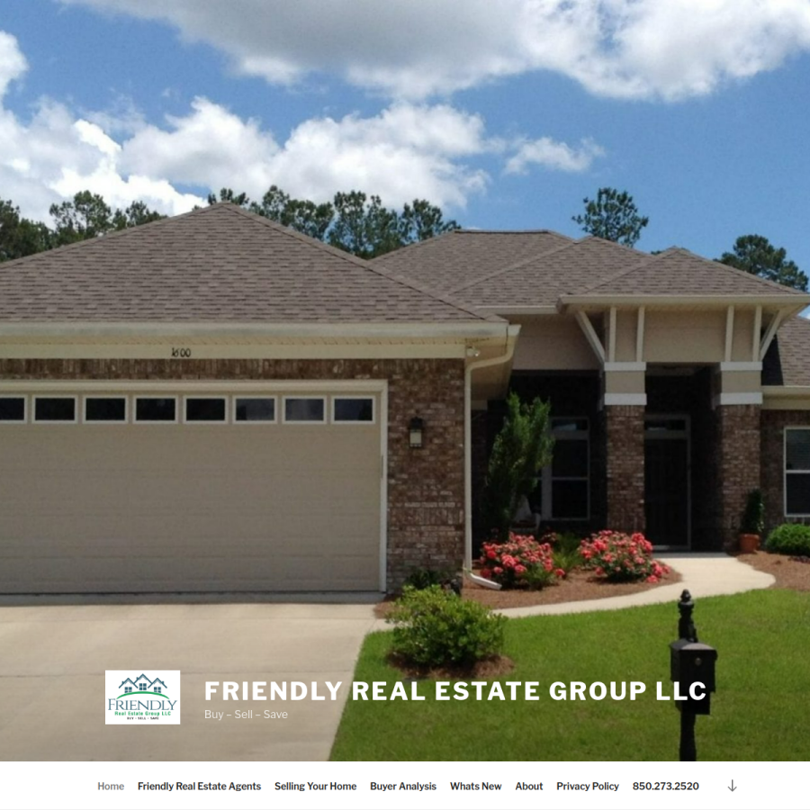 Screenshot of the Friendly Real Estate Group LLC website