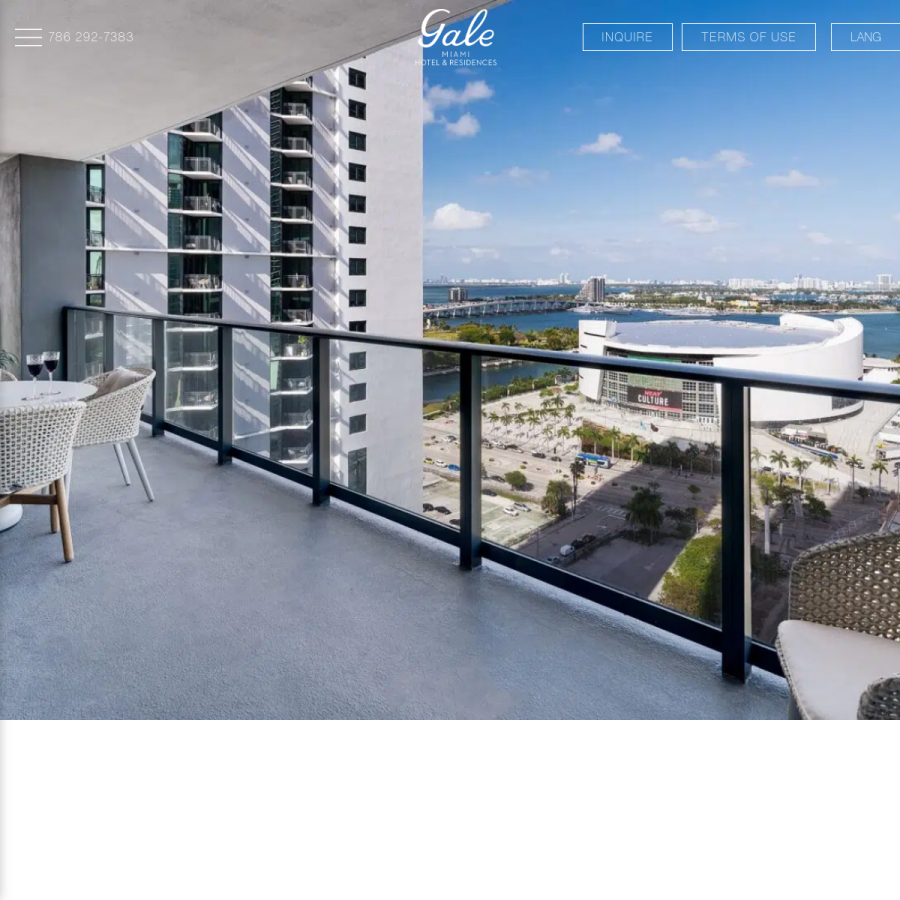Screenshot of the Gale Miami Hotel & Residences website