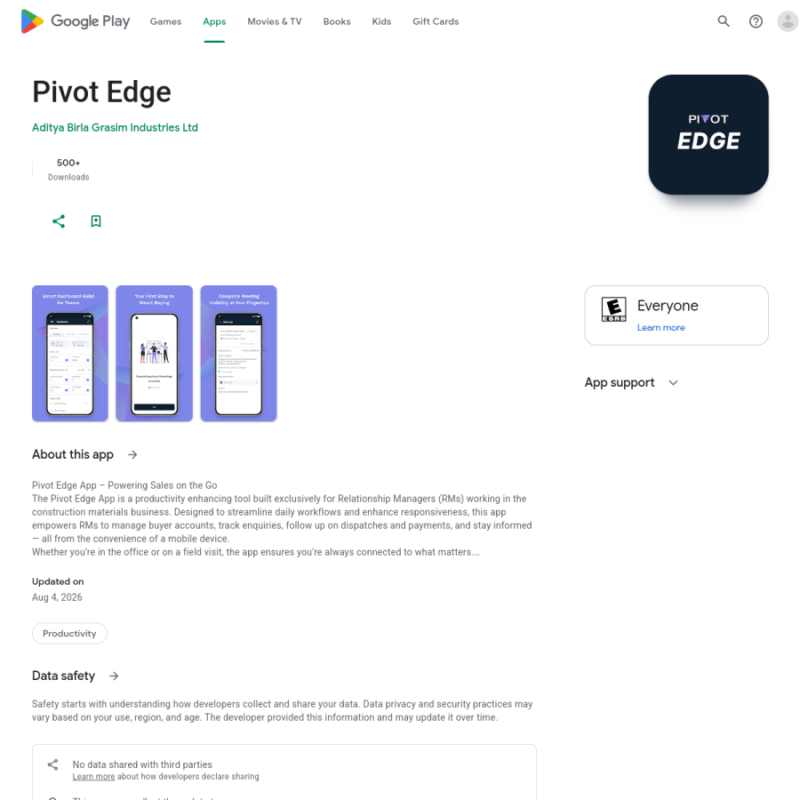 Pivot Edge — Live app · Google Play