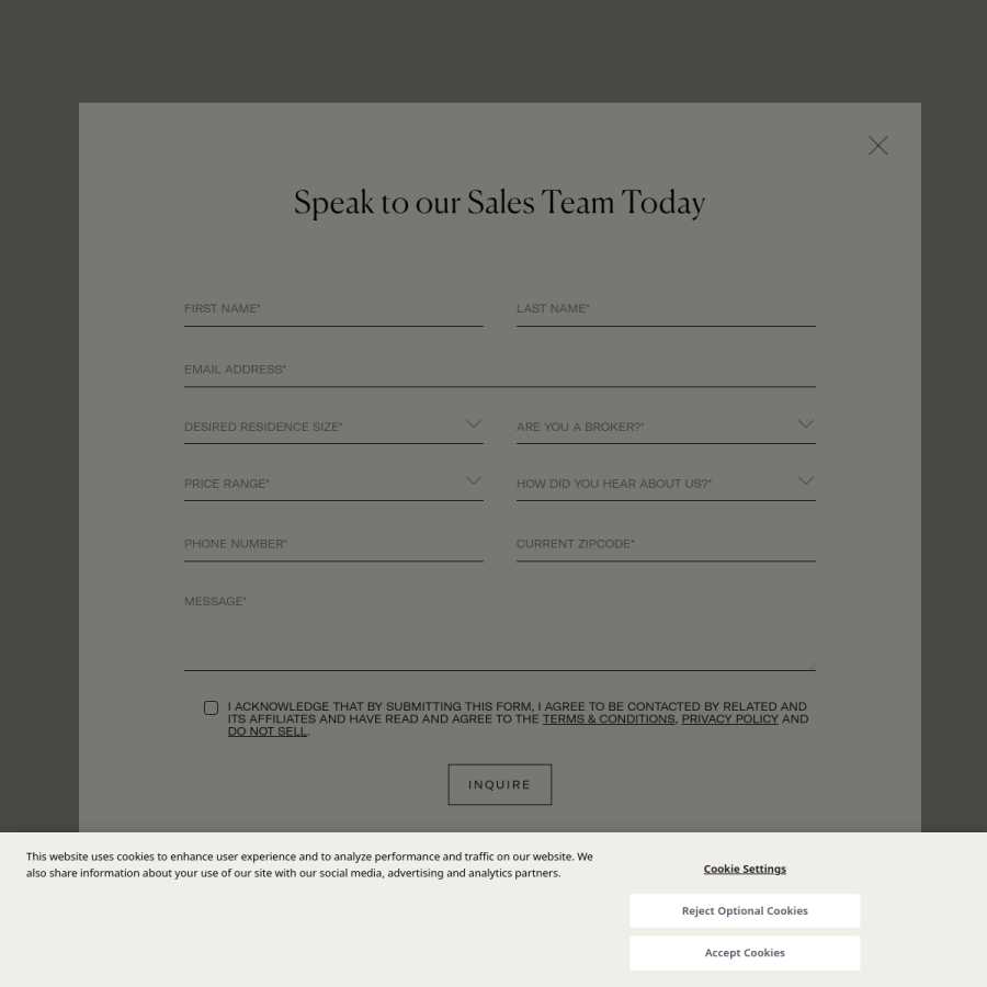 Screenshot of the South Flagler House website