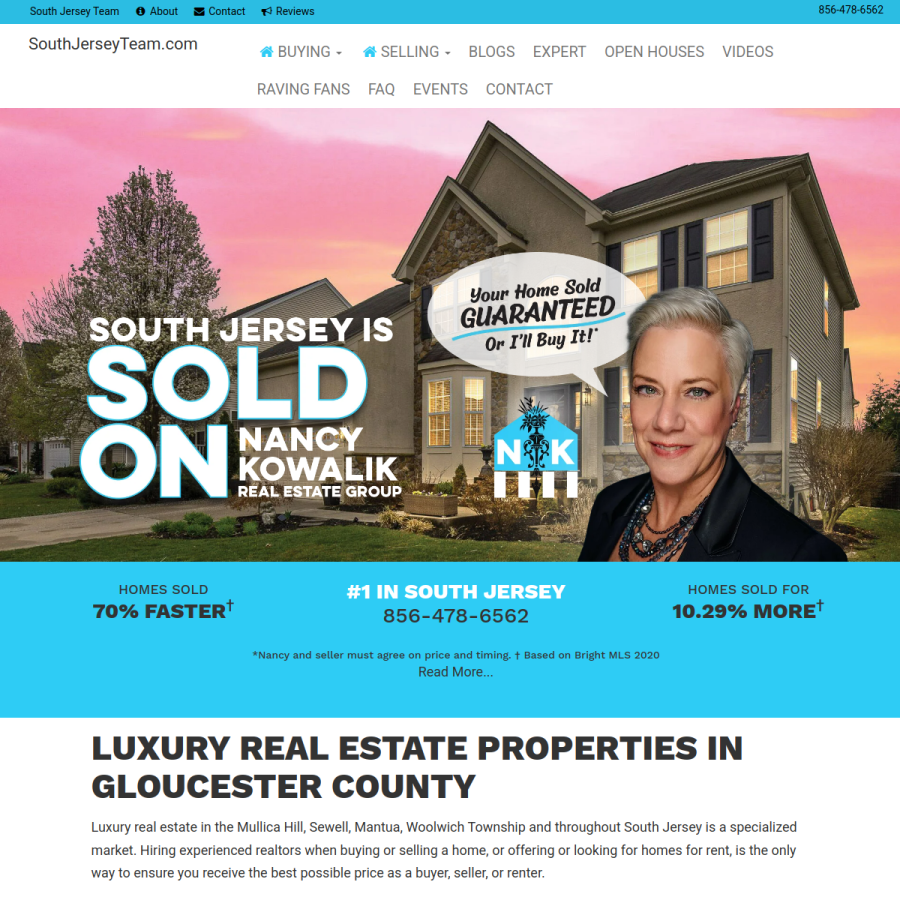 Screenshot of the Nancy Kowalik Real Estate Group website