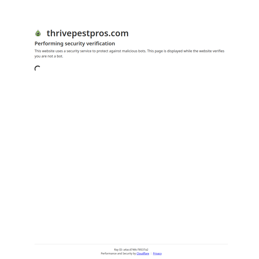 Screenshot of the Thrive Pest Pros website