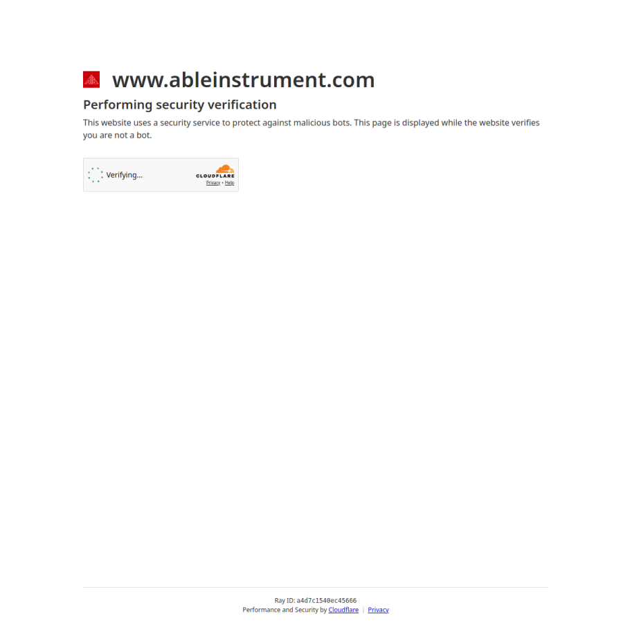 Screenshot of the Able Instrument Service website