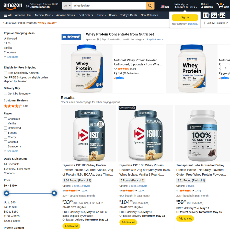 Proteína whey isolate