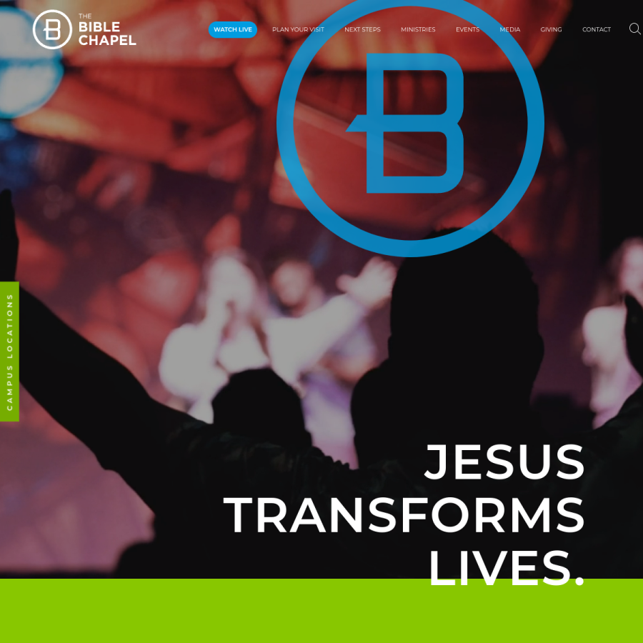 Screenshot of the The Bible Chapel website