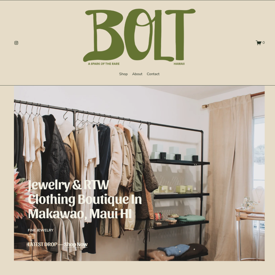 Screenshot of the Bolt Hawaii website