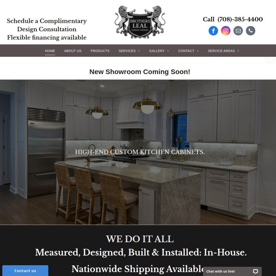 Screenshot of the Brothers Leal website